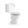 Hudson Traditional Close Coupled Toilet With Cotton White Seat & Pedestal Basin - Single Tap Hole