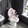 Hudson Traditional High-Level Toilet With Cashmere Pink Seat & Pedestal Basin - Single Tap Hole