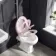 Hudson Traditional High-Level Toilet With Cashmere Pink Seat & Pedestal Basin - Double Tap Hole