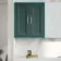 Midnight Green Wall Hung Cabinet 700x600mm - Brass Knurled Handles
