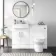 Harper Gloss White Combination Vanity Basin and Miami Toilet 1200mm