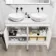 Trent Gloss White Double Vanity with Marble Top & Oval Counter Top Basin 1200mm
