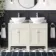 Bermuda Chalk White Vanity with Marble Top & Oval Counter Top Basin 1200mm