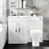 Avon Gloss White Combination Vanity Basin and Atlanta Toilet 1100mm - Left Handed