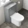 Avon & Trent Stone Grey Slimline Back To Wall Unit and Aruba Toilet