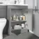 Trent Stone Grey Combination Vanity Basin and Atlanta Toilet 1100mm - Right Handed