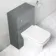 Austin Stone Grey Slimline Back To Wall Unit and Atlanta Toilet
