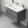 Corsica Storm Grey Wall Hung Basin Drawer Vanity 800mm