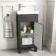 Bermuda Graphite Grey Cloakroom Basin Vanity 400mm