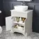 Lucia Chalk White Vanity with Marble Top & Curved Counter Top Basin 640mm