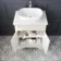 Lucia Chalk White Vanity with Marble Top & Curved Counter Top Basin 640mm