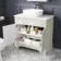 Lucia Chalk White Vanity with Marble Top & Curved Counter Top Basin 840mm