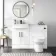 Harper Gloss White Combination Vanity Basin and Miami Toilet 1200mm - Black Accents