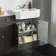 Monaco Graphite Grey Combination Vanity Traditional Basin with Marble Top and Seattle Toilet 1500mm