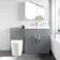 Avon Stone Grey Combination Vanity Basin and Boston Toilet 1300mm