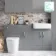 Harper Stone Grey Combination Vanity Basin and Boston Toilet 1500mm