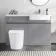 Foster Stone Grey Combination Vanity Basin and Boston Toilet 1200mm - Right Handed