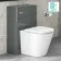 Corsica Curved Storm Grey Slimline Back To Wall Unit and Boston Toilet