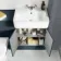 Monaco Inky Blue Combination Vanity Basin and Seattle Toilet 1200mm