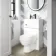 Ohio Gloss White 2-In-1 Combined Wash Basin & Seattle Toilet 500mm