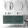 Elba Midnight Green Wall Hung Double Basin Drawer Vanity 1200mm - Black Accents