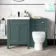 Bermuda Midnight Green Combination Vanity Basin and Seattle Toilet 1100mm