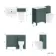 Bermuda Midnight Green Combination Vanity Basin and Seattle Toilet 1100mm