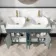Bermuda Midnight Green Vanity with Marble Top & Curved Counter Top Basin 1200mm - Brushed Brass Accents