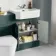 Monaco Midnight Green Combination Vanity Traditional Basin and Boston Toilet 1200mm