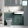 Monaco Midnight Green Combination Vanity Traditional Basin with Marble Top 1200mm (Excludes Pan & Cistern)