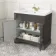 Lucia Graphite Grey Basin Vanity 830mm - Brushed Brass Accents