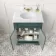 Lucia Midnight Green Vanity with Marble Top & Undermount Basin 630mm - Brushed Brass Accents