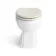 Monaco Chalk White Combination Vanity Basin with Marble Top & Hudson Toilet with Wooden Seat 1200mm - Brushed Brass Accents