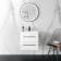 Elba Gloss White Wall Hung Basin Drawer Vanity 500mm - Black Accents
