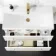 Elba Gloss White Wall Hung Basin Drawer Vanity 800mm - Brushed Brass Accents
