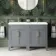 Bermuda Dove Grey Double Basin Vanity 1200mm - Brass Knurled Handles