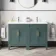Bermuda Midnight Green Double Basin Vanity 1200mm - Brass Knurled Handles