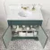Lucia Midnight Green Vanity with Marble Top & Undermount Basin 830mm - Brass Knurled Handles