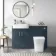 Harper Navy Blue Combination Vanity Basin with Marble Top & Houston Toilet 1200mm
