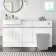 Foster Gloss White Combination Vanity Basin with Marble Top 1500mm - Excludes Toilet