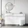 Foster Gloss White Combination Vanity Basin with Marble Top & Tucson Toilet 1500mm