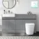 Foster Stone Grey Combination Vanity Basin and Boston Toilet 1500mm