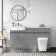 Foster Stone Grey Combination Vanity Basin with Marble Top & Houston Toilet 1500mm