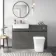 Foster Tungsten Grey Combination Vanity Basin and Houston Toilet 1200mm