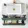 Elba Midnight Green Wall Hung Drawer Vanity with Marble Top & Cody Basin 800mm - Brushed Brass Accents