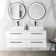 Elba Gloss White Double Wall Hung Drawer Vanity with Marble Top & Cody Basin 1200mm - Black Accents