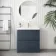 Corsica Inky Blue Basin Drawer Vanity 800mm