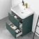 Corsica Midnight Green Basin Drawer Vanity 600mm