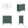 Bermuda Midnight Green Vanity with Marble Top & Curved Counter Top Basin 800mm