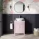 Bermuda Cashmere Pink Vanity with Marble Top & Oval Counter Top Basin 600mm
